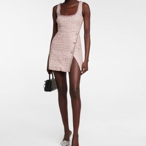 Self-Portrait Pink Boucle Mini Dress